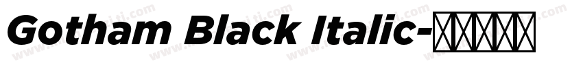 Gotham Black Italic字体转换